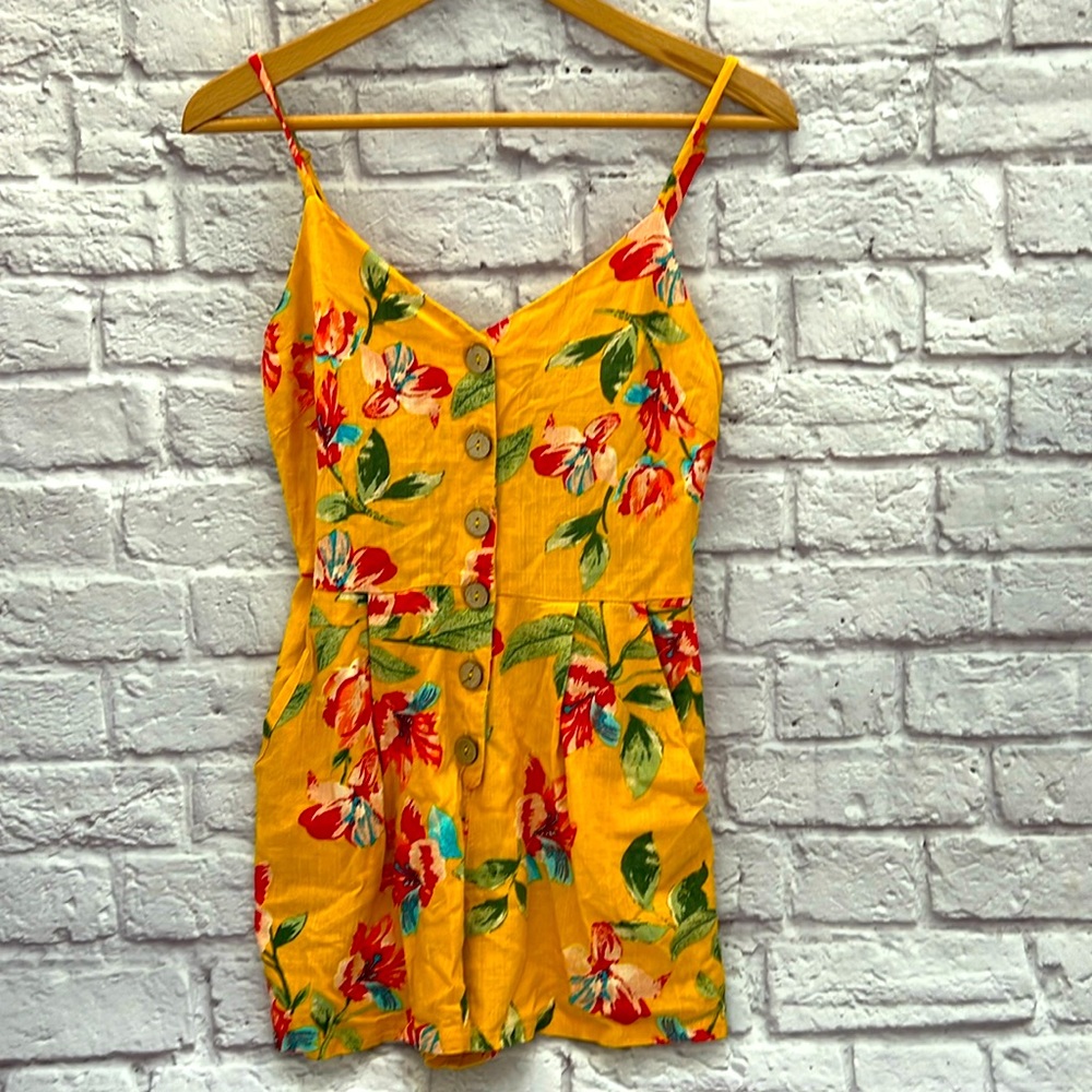 Lily rose tropical shorts romper